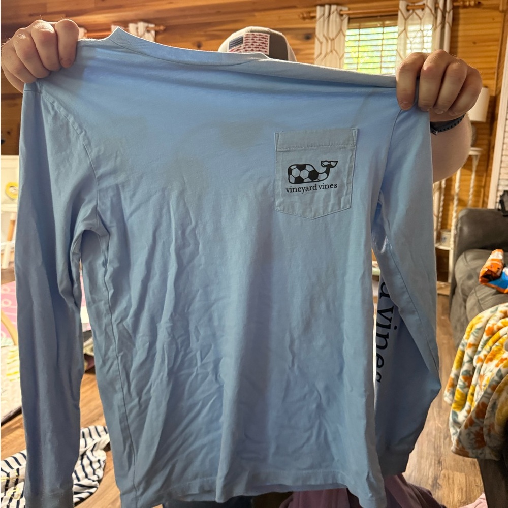 Vineyard Vines Sky Blue Logo Tee